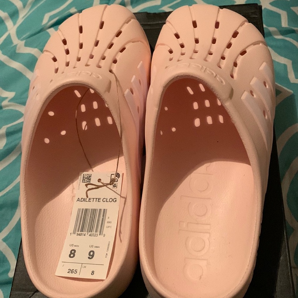 Adidas clogs light pink